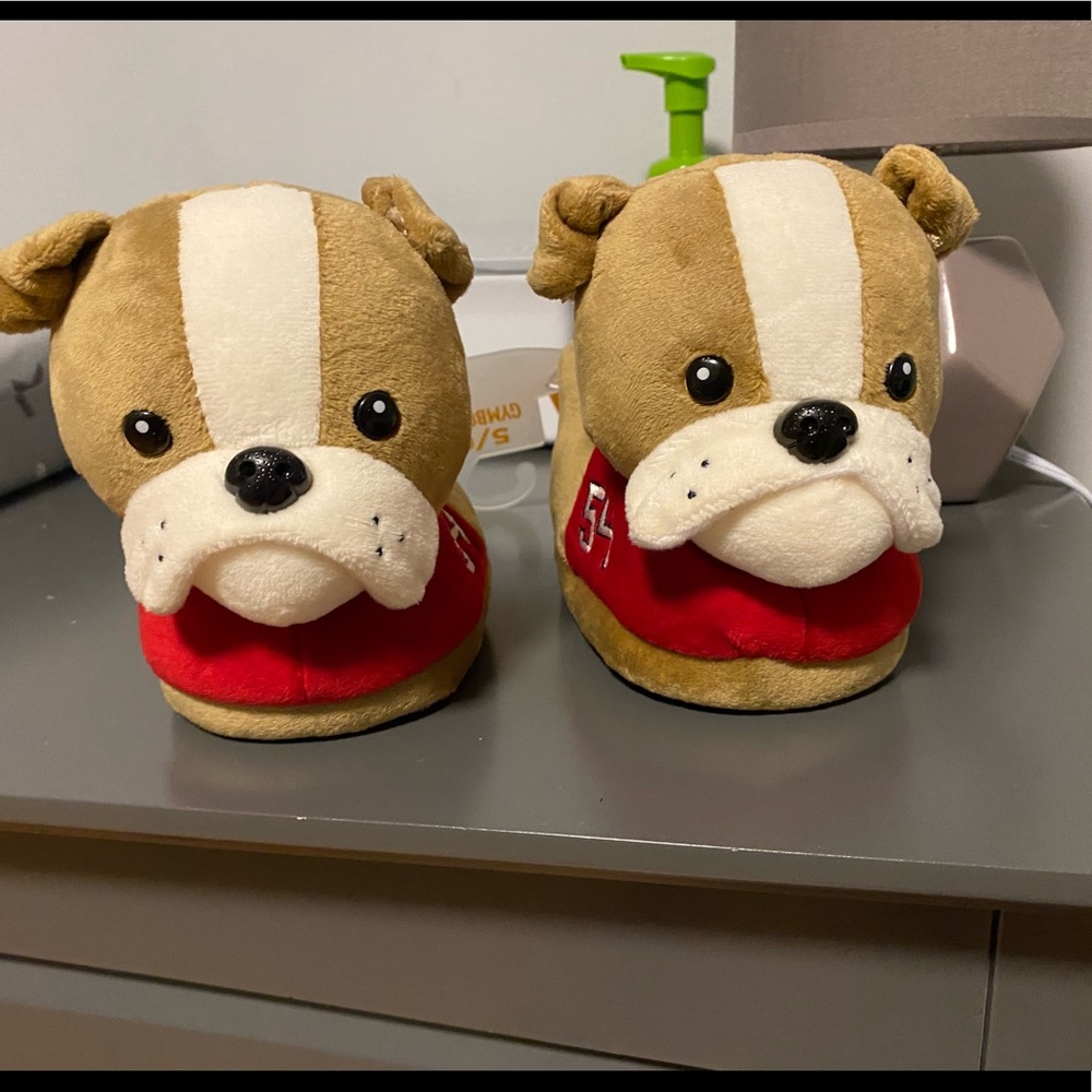Bulldog toddler slippers